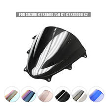 For Suzuki GSXR 600 750 K1 GSXR750 K6 ABS Motorcycle Windshield Windscreen Double Bubble Air Wind Motorcycle Deflector Black 2024 - buy cheap