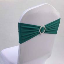 WedFavor 100 шт. бирюзовые тянущиеся лайкра галстук-бабочка для стула спандекс ремешки для стула с пластиковой круглой пряжкой для свадебного украшения 2024 - купить недорого