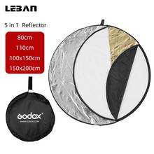 GODOX 5 in1 80cm 110cm 100x150cm 150x200cm  New Portable Collapsible Light Round Photography/Photo Reflector for Studio 2024 - buy cheap
