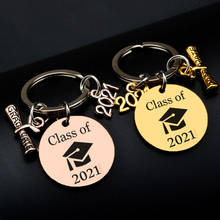 LLavero de regalo de graduación Clase de 2021, regalos de graduación, llavero de acero inoxidable, escuela secundaria, Universidad 2024 - compra barato