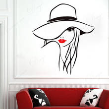 Beautiful Woman Face Beauty Salon Wall Sticker Vinyl Lashes Spa Salon Art Decals Interior Room Window Decor Mural Wallpaper 4199 2024 - buy cheap