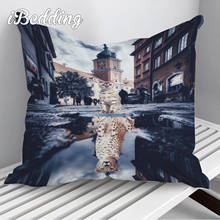 Bengal Cheetah Reflection Pillowcase Bedroom Home Decorative Square Zipper Pillow Cases Satin Soft Fabric 45x45cm Dropshipping 2024 - buy cheap