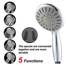 Chrome Plated Handheld Shower Head ABS Electroplating 7 Functions Oxygen Pressurization Water Saving Shower Heads 2024 - buy cheap