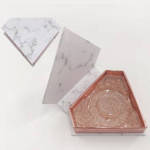 Пустая мраморная коробка для ресниц из розового золота 3D коробка для ресниц из норки 2024 - купить недорого