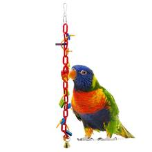 Parrot Hanging Toy Colorful Acrylic Bird Chew Toy Parrot Block Toy With Bell Bird Toy Parakeet Training Toy Bird Accessories 2024 - buy cheap