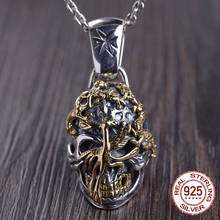 Male Necklace 100% Real 925 sterling silver Black Buddha Dragon Skull Pendant Bead Necklace Women Men jewelry Gifts Free Shiping 2024 - buy cheap