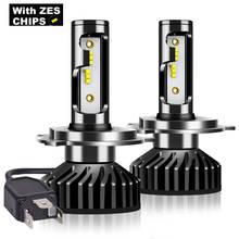 Lâmpada de led para farol de carro, 9005, 16000lm, 8 smd zes, led, farol levou 6000k, h1, h4, h7, h11 9006, 2 peças 2024 - compre barato