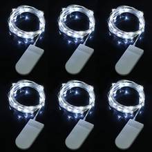 10 pçs bateria operado luzes de fadas 5 m micro led estrelado luzes da corda fio de cobre prata para diy decoração de casamento de natal 2024 - compre barato