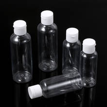 Botella vacía de viaje, contenedor dispensador de champú, loción, frasco exprimible de plástico transparente, rellenable para maquillaje, 50/60/100ml 2024 - compra barato