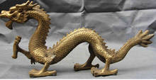 Estatua de Feng Shui de cobre real chino, estatua de Arte de dragón de mosca buena suerte, bronce real chino, 6,5 2024 - compra barato