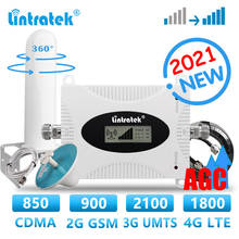 Lintratek-amplificador de señal 4G, repetidor de teléfono móvil, antena Omni, CDMA 850, 900, 1800, 2100mhz, banda única LTE 2024 - compra barato