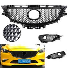 New Front Bumper Mesh Grille Racing Grill For Mazda 6 Atenza Mazda6 2017 2018 Gloss Black ABS Car Accessories Replacement 2024 - buy cheap