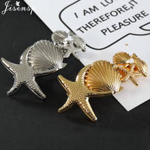 Jisensp Summer Beach Shell Hair Clips Metal Starfish Hairpin Barrettes Headpiece Styling Jewelry Accessories for Women Girls 2024 - buy cheap