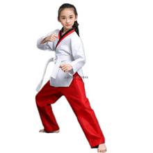 Uniforme de artes marciales de algodón para adultos y niños, ropa de Taekwondo aprobada, ropa de dobok de entrenamiento de Taekwondo con cinturón gratis 2024 - compra barato