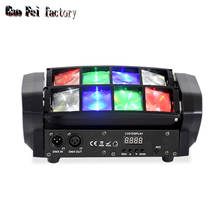 Dj Disco Lights Moving Head Lyre Beam RGBW 8X6W Mobile Dmx512 Led Stage Mini Spider Light 2024 - buy cheap