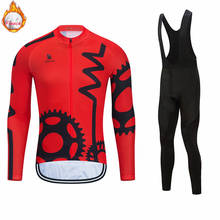 2021 Winter Thermal Fleece Cycling Set Men's Jersey Suit Sport Riding Bike Clothes MTB Ropa Ciclismo Bib Pants Cycling Clothings 2024 - buy cheap