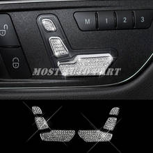 Rhinestone Style Seat Adjust Button Trim Cover For Benz E Class Coupe W207 C207 2009-2016 Car accesories interior Car decoration 2024 - buy cheap