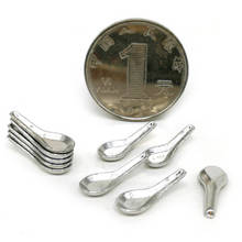 10PCS Simulation Soup Spoon Kitchen Food Furniture Toys Dollhouse Miniature Accessories 1:12 Soup Spoon Tableware 2024 - buy cheap