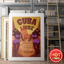 World Tavel City Cuba Libre Scenery Vintage Art Poster, Welcome To Havana Words Art Prints, World Trip Commemorate Decor Mural 2024 - buy cheap