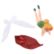Figuritas en miniatura de hada Pixie, decoración de casa de muñecas, adorno de jardín, artesanía, 4 unids/set por juego 2024 - compra barato