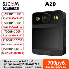SJCAM-cámara corporal A20 Original, pantalla táctil frontal de 2,33 pulgadas, gran angular de 166 °, batería de 2650mAh, lámpara LED de 10M, grabadora para aplicación de la ley 2024 - compra barato