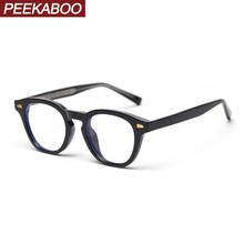 Gafas con remache retro para hombre y mujer, lentes transparentes con prescripción de marco, accesorios de decoración de color negro y naranja, Peekaboo 2024 - compra barato