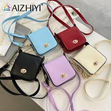 Vintage Women Pure Color Shoulder Crossbody Messenger Bag Casual Ladies PU Leather Small Purse 2024 - buy cheap