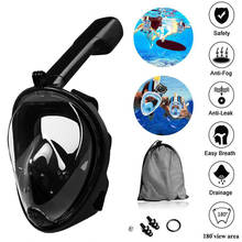Máscara de mergulho subaquática, antiembaçante, rosto inteiro, para mergulho, equipamento seguro e à prova d'água, para adultos e jovens 2024 - compre barato