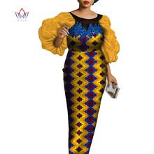 Dashiki African Clothes for Women Bazin Riche Round Neck Women Dress African Flared Sleeve  Dress WY8979 2024 - buy cheap