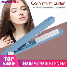 Hair straightener Iron Pink Electronic Corrugation Rectifier  Ceramic Straightening Corrugated Curling Iron Styling Tools Irons 2024 - buy cheap