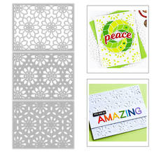 2020 New Rectangle Layered Metal Cutting Dies For DIY Cut Paper Making Lotus Pattern Background Card Album Scrapbooking NO Stamp 2024 - buy cheap