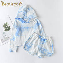 Bear Leader Kids Children Autumn Spring Clothes Set Tie-dye Casual Suit T-shirt Hooded Sweatshirt Shorts Set 2Pcs Baby Clothing 2024 - buy cheap