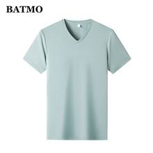 BATMO 2021 new arrival summer high quality Modal v-neck t-shirt men,plus-size S-XXXL 1592 2024 - buy cheap