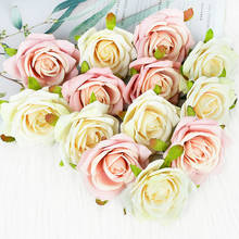 5 шт./лот розы искусственные шелковые цветы, декоративный Скрапбукинг для дома, свадьбы, дня рождения украшения поддельные розовыми цветами 2022 - купить недорого