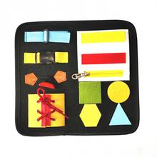 Baby Busy Board Montessori Toys Basic Skills Dress Clothes Zipper Pull Bucklet Activity Board Learn To Dress For Baby Kids 2024 - buy cheap