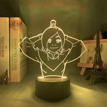 Avatar ty lee lâmpada noturna de led em acrílico 3d, a avatar, a lenda de aang para crianças, decoração de quarto de criança, presente de noite 2024 - compre barato