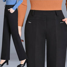 Autumn Women's Trousers New Elastic High-waist Straight-leg Pants Plus size 5XL Casual Middle-aged Elderly Female Suit pants 2024 - buy cheap