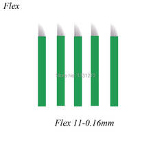 Agujas de Microblading Para maquillaje permanente, 11 Pontas flexibles de 0,16mm, Para tatuaje de cejas, hojas desechables 2024 - compra barato