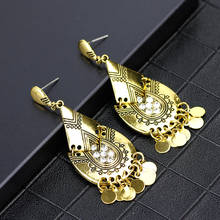 Sunspicems Algerienne Drop Earring for Women African Wedding Jewelry Retro Gold Silver Color Morocco Traditional Bridal Gift 2024 - buy cheap