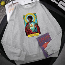 Fiction Saint Jules Printing Mens Pullover Catholicism Funny Pattern Male Sweatshirts 2021 Spring Harajuku Retro Men's Outerwear 2024 - buy cheap