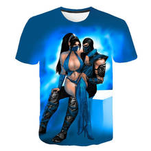 Camiseta estampa mortal kombat 3d, camiseta masculina e feminina casual de manga curta com estampa fashion para meninos e meninas, novo, 2020 2024 - compre barato