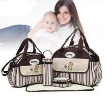 5 PCS/SET Baby Nappy Bags Diaper Bag Mother Shoulder Bag Fashion Maternity Mummy Handbag Waterproof Baby Stroller Bag 2024 - buy cheap