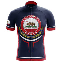 Summer California Short Sleeve Pro Cycling Jersey Mountain Bicycle Clothing Maillot Ropa Ciclismo Racing Bike Clothes Jerseys 2022 - buy cheap