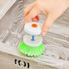 Cepillo de limpieza para el hogar, utensilio con dispensador de jabón líquido, para lavar ollas y platos 2024 - compra barato