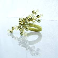 Servilletero de boda con cuentas doradas, anillo de servilleta de decoración, venta al por mayor, 12 Uds. 2024 - compra barato
