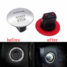 Cubierta de protección de encendido para coche, interruptor de encendido sin llave, decoración de arranque, para Mercedes Benz C CGI SL500 ML350 GL350, 1 ud. 2024 - compra barato
