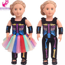 Ropa de muñeca de 18 pulgadas, conjunto de falda para bebé de 43cm, ropa de muñeca recién nacida, vestido de muñeca bebé 2024 - compra barato