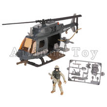 Caro mei 1/18 brinquedo militar, modelo de coleção do anime helicóptero militar com força soldada brinquedo para presente frete grátis 2024 - compre barato
