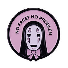 No face? No problem brooch Spirited Away faceless male badge 2024 - buy cheap