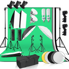 Kit de suporte para fundo de guarda-chuva, fotografia, softbox, 85w, lâmpada led regulável, 4 cores, plano de fundo, 2m, tripé ajustável, placa refletora 2024 - compre barato